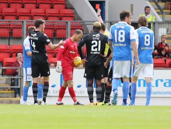 The appeal against Trevor Carson's red card at St Johnstone (above) has been rejected by the SFA (Pic by Ian McFadyen)