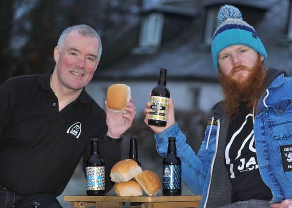 Jaw Brew  founder Mark Hazell  and Alex Hazell  -who have used old rolls to make beer