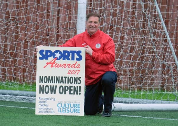St Mirren legend Tony Fitzpatrick is urging people to nominate coaches, sports club volunteers and referees for top award.