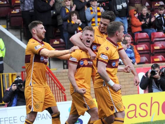 Motherwell youngster Allan Campbell (centre) has made his mark for the first team (Pic by Alan Watson)