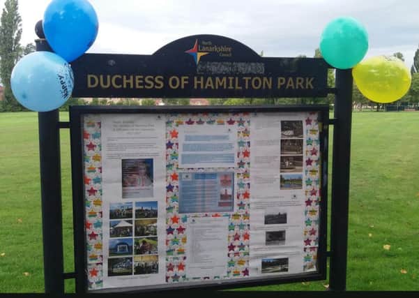 Friends of Duchess Park have put up a history of the park on the noticeboard to celebrate the centenary