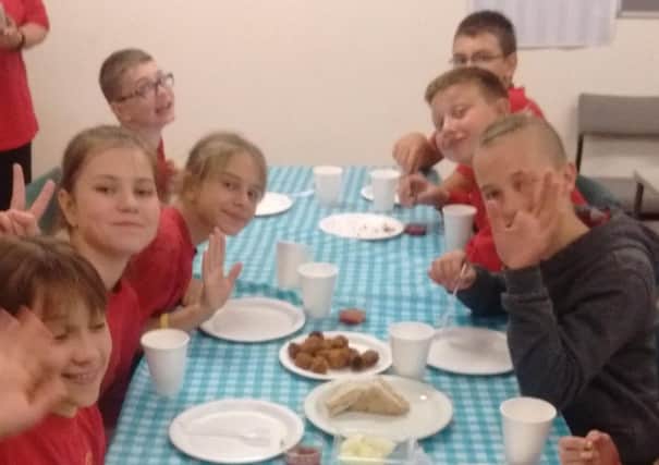 Chernobyl Kids lunch at Cumbernauld Tesco Extra