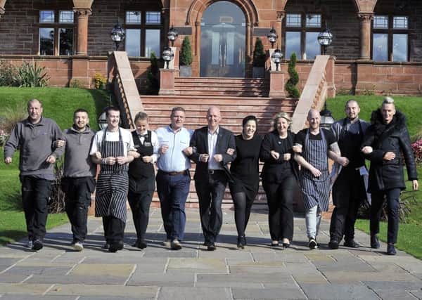 Photo Emma Mitchell 11.09.17
Boclair House Hotel, staff members taking part in charity walk