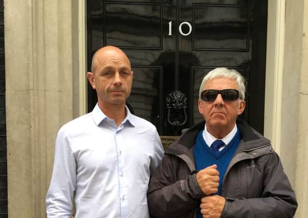Sandy Taylor, right, with Michael Pringle at No 10