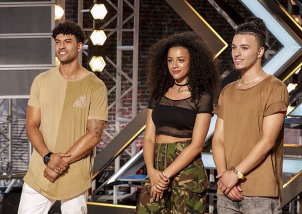 The Cutkelvins on the X Factor at the weekend. Copyright: Syco / Thames / ITV Plc