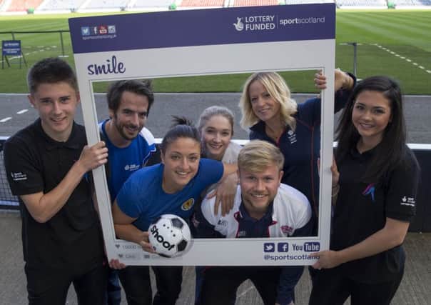 Young ambassadors meet some sporting heroes at Hampden Park