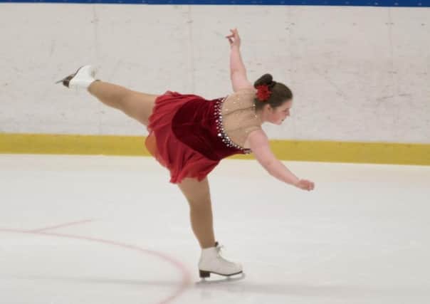 Juliana in action on the rink