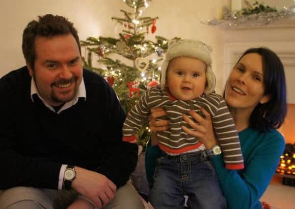 Happier times...Craig and Fiona celebrating Christmas 2010 with their much-cherished first child, Robert.