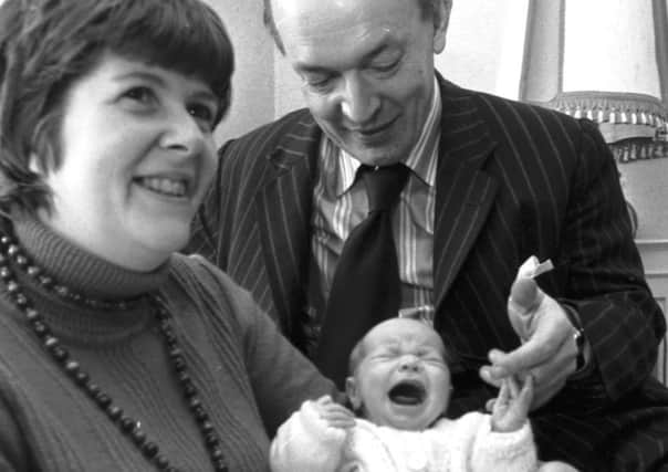 Teddy Taylor with his wife and baby daughter in May 1979.