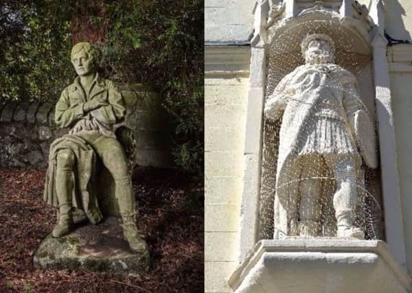 Forrest's statue of Burns may be feature of High Mill, Carluke; his statue of Wallace in Lanark town steeple .