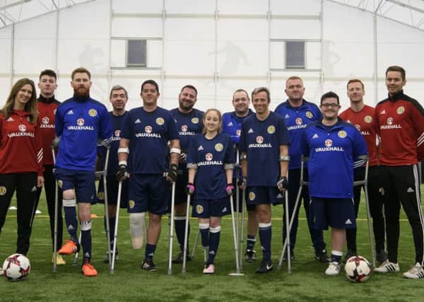 The Scotland amputee football squad all set to take on the Netherlands this Saturday.