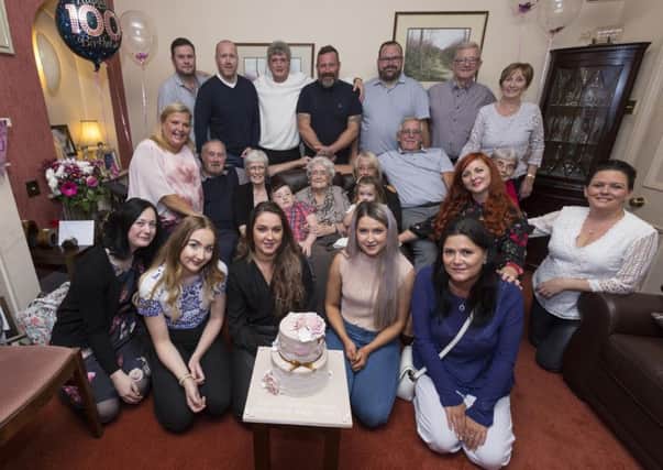 Mary Sneddon is joined by her children, grandchildren and great-grandchildren at her party