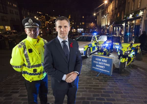 Justice Secretary Michael Matheson launches the Festive Drink Drive campaign with Deputy Chief Constable Iain Livingstone. 



Picture by Chris James.