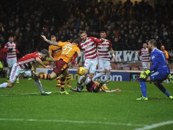 Craig Tanner is about to shoot Motherwell in front against Hamilton Accies on Saturday (Pic by Angie Isac)