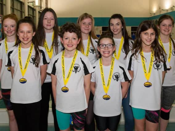 Lanark Amateur Swimming Club's medallists at Cumbernauld
