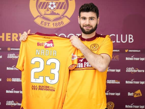New Motherwell signing Nadir Ciftci (Picture courtesy of Motherwell Football Club)