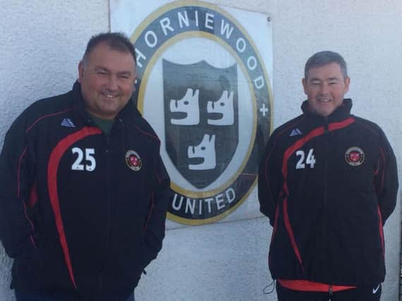 James McKenna (left) and his assistant manager Keith Docherty