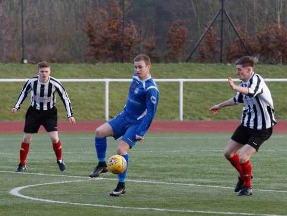 Carluke Rovers' Ian Watt (pictured) was one of three men sent off against Dunipace (Pic by Kevin Ramage)