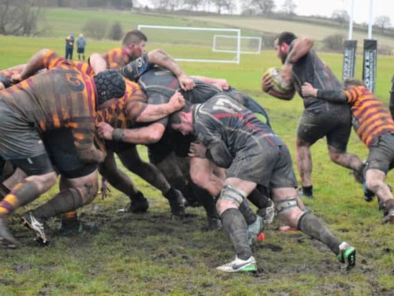 Cumbernauld's Ian Hepburn breaks away from the scrum during the match with Loch Lomond (pic by Charlie Kearton)