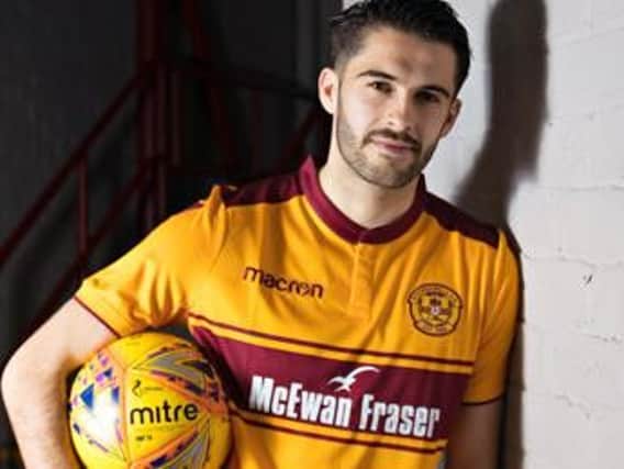 New Motherwell signing Stephen Hendrie (Pic courtesy of Motherwell FC)