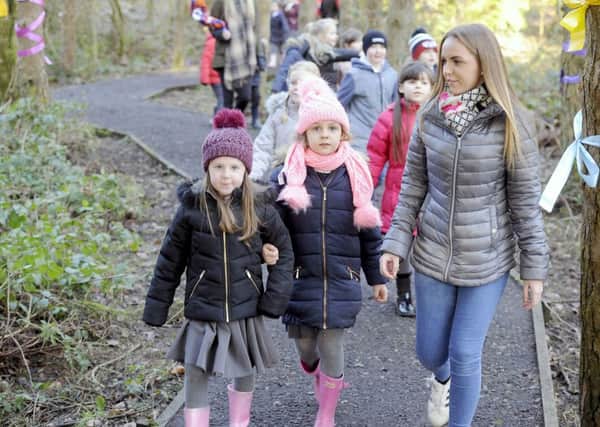 Academy pupils lead children from Kildrum Primary on a magical, mystical journey of discovery on the Fairy Trail.  (Pics: Michael Gillen)