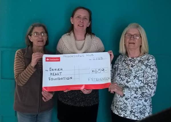 Frances (centre) organised the event which raised more than Â£600 for the British Heart Foundation.