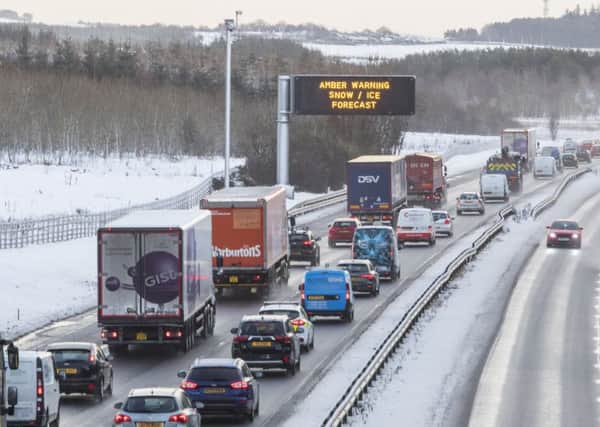 The MET office has put out an Amber warning as Scotland is covered in a blanket of snow. Pic: SWNS
