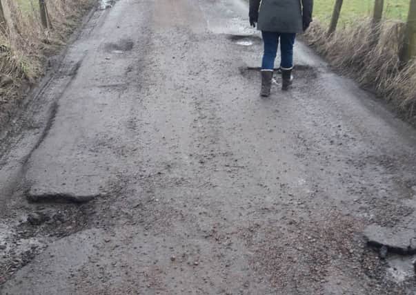 The state of Greens Road in Newbigging is causing serious concern for residents who are worried that an ambulance would struggle to navigate its potholed surface.