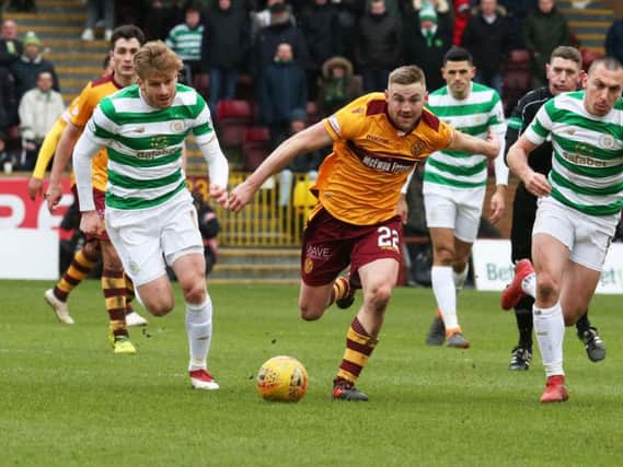 Motherwell fans chanted Campbell as being One of our Own during the teenagers outstanding display against Celtic on March 18 (Pic by Ian McFadyen)