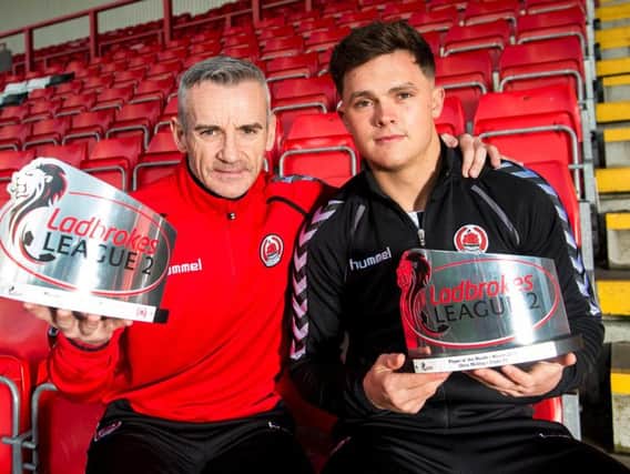 Danny Lennon and Chris McStay with the awards (pic by SNS Group)