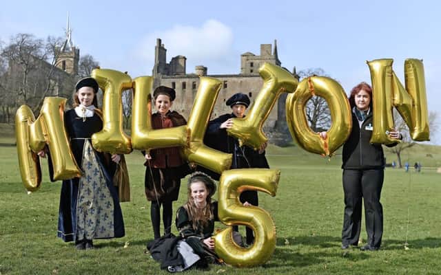 Record-breaking visitor figures at Scotlands historic sites 

Junior Tour Guides ( L-R) Orla Mayling , Finlay Turner, Reuben Kennedy and Ellie McDonald (front) help Historic Environment Scotland (HES) celebrate a record-breaking year at Linlithgow Palace with local staff member Isabella Ogg

2017/18 represents the first time HES has welcomed more than 5 million people in a single year - a 17% increase in footfall from the previous financial year, which is attributed to growth in UK, European and overseas visitors and a significant uplift in Scots visiting sites.



Neil Hanna Photography
www.neilhannaphotography.co.uk
07702 246823