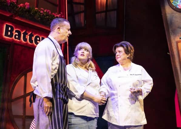Kevin Kennedy, Jodie Prenger and Elaine C Smith star in the musical. Photo-by-Helen-Maybanks.