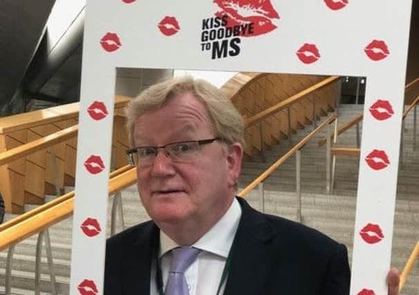 Jackson Carlow MSP backs the MS awareness campaign 'Kiss Goodbye to MS'.