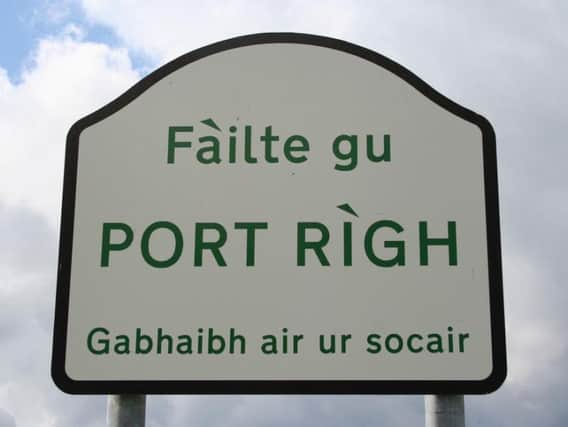 A Scots Gaelic sign on the Isle of Skye