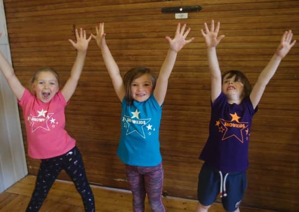 Sophie Russell, Lucy Thomson and Daniel Bentley are excited about the Showkids shows.