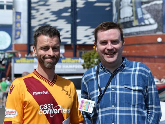 Graham Prentice chatted to Motherwell Times sports reporter Craig Goldthorp at Hampden Park on Saturday (Pic by Ian McFadyen)