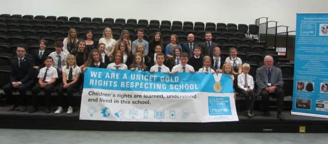 Douglas Academy receives the RRSA Gold award from Unicef.