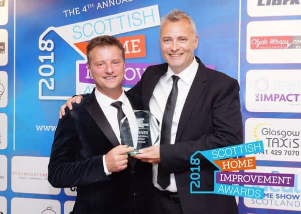 David Samuel (left) and David Hepburn, of First Floors, at the Scottish Home Improvement Awards ceremony.