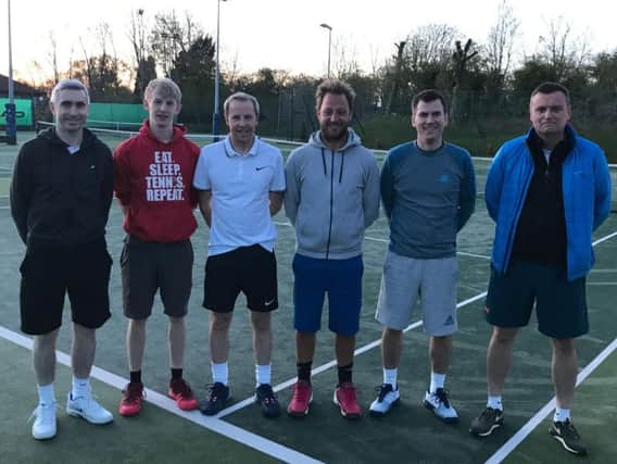 Lanark gents first team (from left): Andrew Jack, Aaron Napier, Theo Philip, David Gemmell, Peter Stewart and Donald Stewart. Not pictured: Colin Thomson and George Lang.