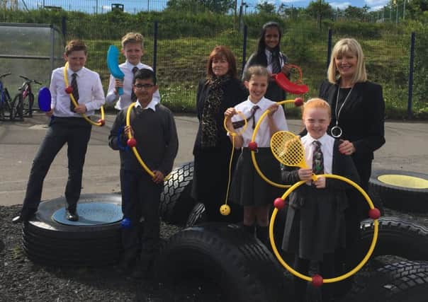 CALA Homes (West) has donated Maths on the Move outdoor learning toys to Cumbernauld Primary