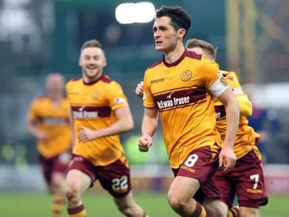 A highlight of Carl McHugh's season as Motherwell captain was celebrating after scoring a stunning winner in a 2-1 Scottish Cup quarter-final success over Hearts last season (pictured)