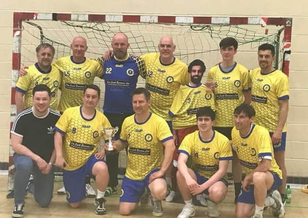 Cumbernauld's Tryst 77 men returned from Merseyside with some silverware after winning the Plate competition at the Liverpool International Handball Tournament.