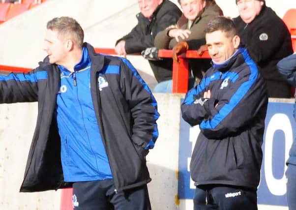 Cumbernauld Colts co-managers James Orr and Craig McKinlay.
