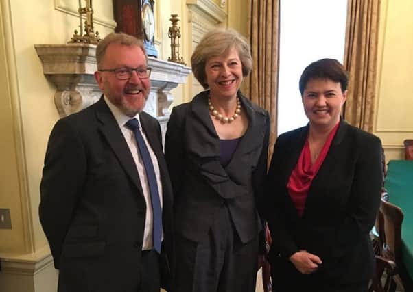 David Mundell MP, Theresa May PM and Ruth Davidson MSP
