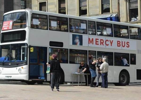 Friends of Divine Mercy Scotland with the Mercy Bus