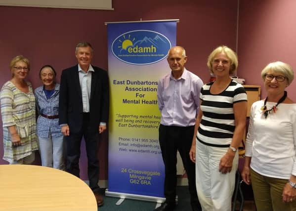 Willie Rennie and Susan Murray EDAMH visit local charities in East Dunbartonshire