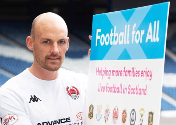 Clydes Kevin Nicoll helps launch the Football for All initiative