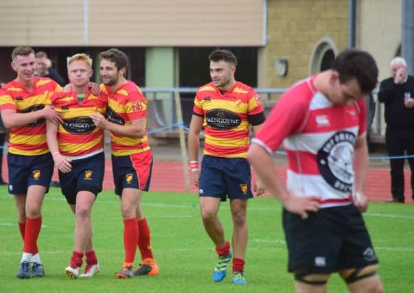 Dru Nicholson's last-gasp conversion sealed West's win at Orkney (pic courtesy of The Ordcadian/Mark Harcus)