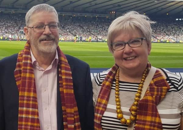 George and Marion Fellows at the Scottish Cup Final in May
