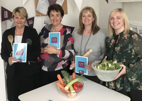 Pictured at the launch of Home Instead's Stay Nourished Campaign are (from left) Gill Coltart, Cath Rea, Karen Meikle and Anita Elliot.